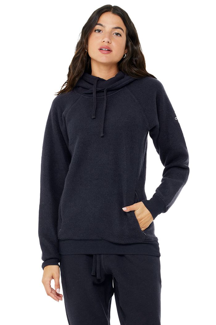 Alo Yoga The Triumph Hoodie Dam Svarta | 2517690-EJ