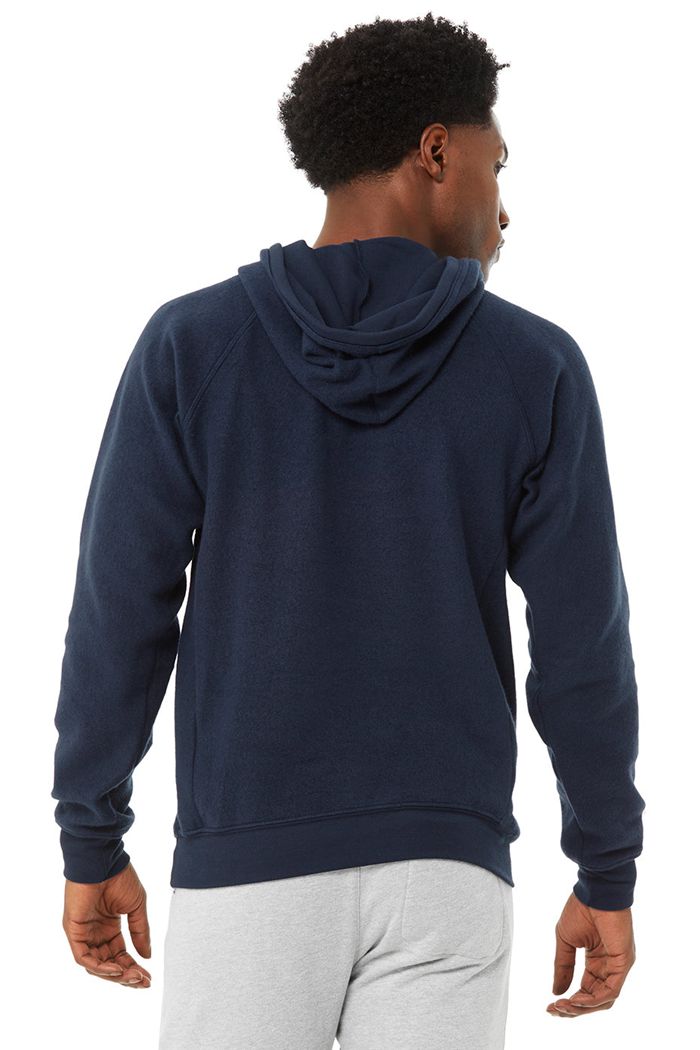 Alo Yoga The Triumph Hoodie Herr Marinblå | 7129068-HP