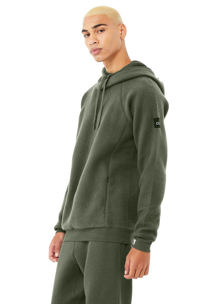 Alo Yoga The Triumph Hoodie Herr Mörkgröna | 1479680-LI