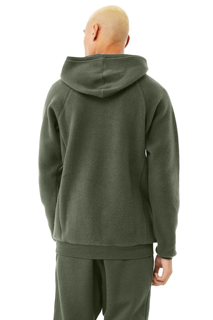 Alo Yoga The Triumph Hoodie Herr Mörkgröna | 1479680-LI