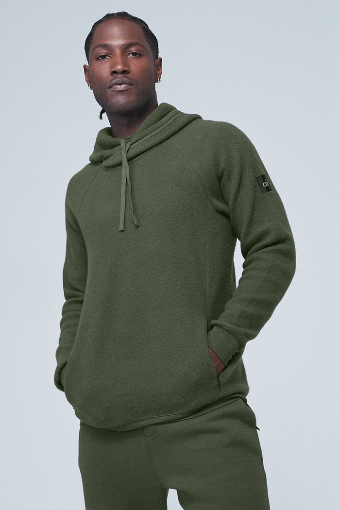 Alo Yoga The Triumph Hoodie Herr Mörkgröna | 1479680-LI