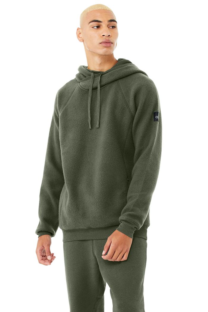 Alo Yoga The Triumph Hoodie Herr Mörkgröna | 1479680-LI