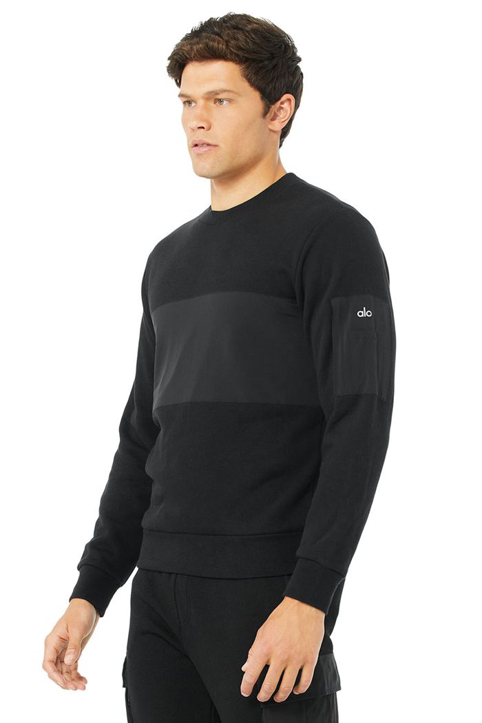 Alo Yoga Traverse Sweatshirt Herr Svarta | 1847950-YX