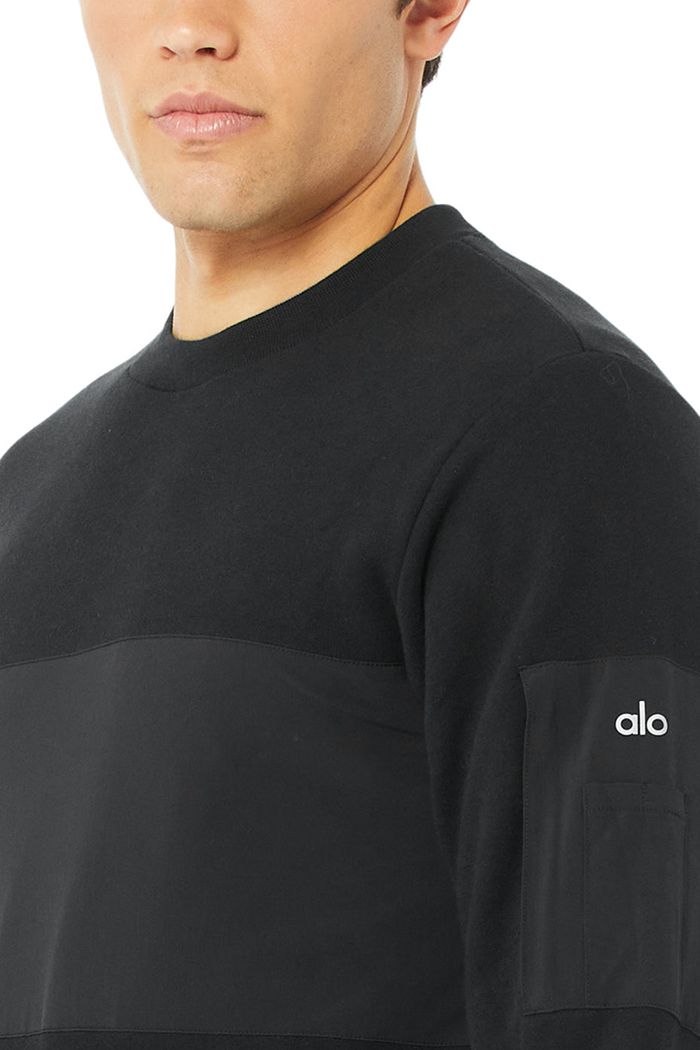 Alo Yoga Traverse Sweatshirt Herr Svarta | 1847950-YX