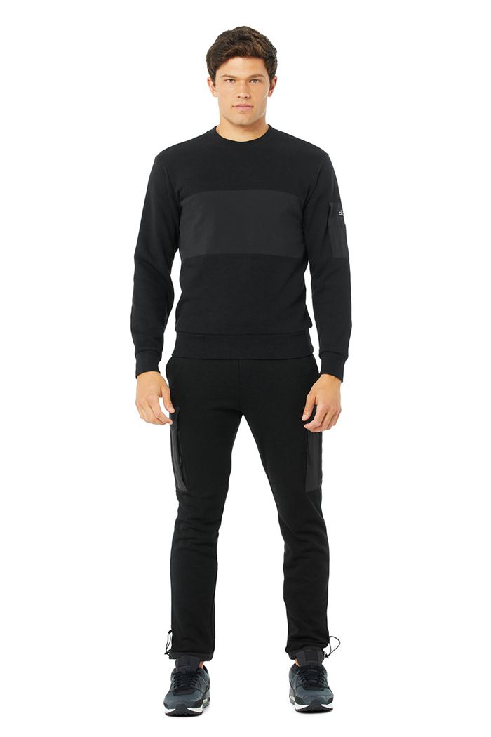 Alo Yoga Traverse Sweatshirt Herr Svarta | 1847950-YX