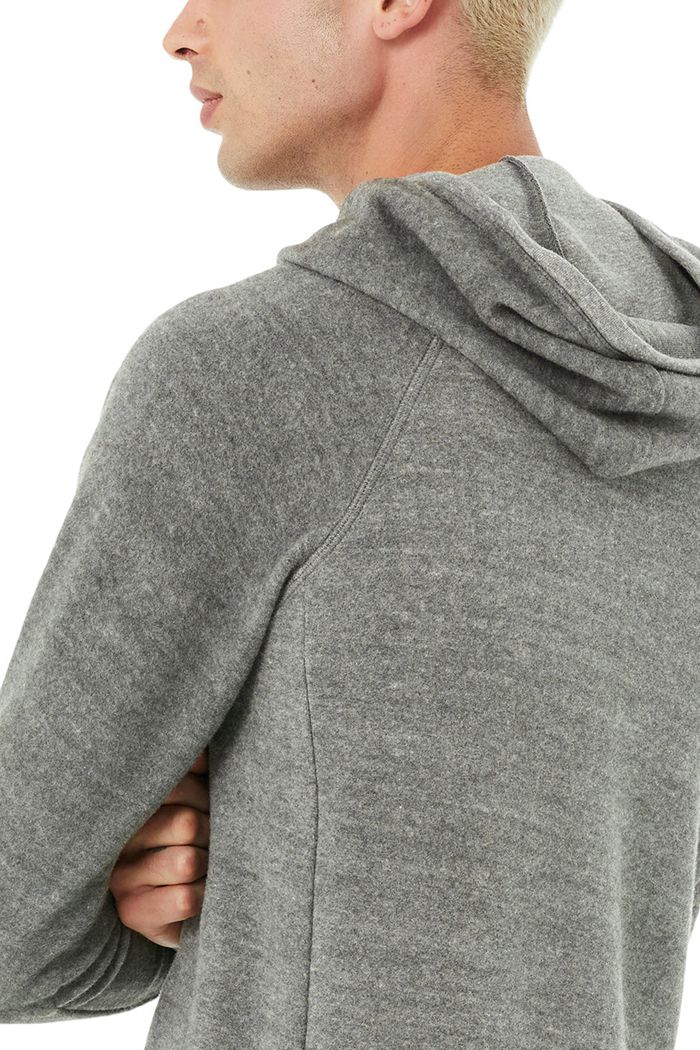 Alo Yoga Triumph Hoodie Herr Grå | 5027319-LG