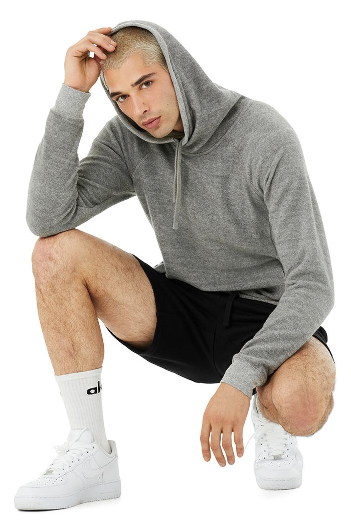 Alo Yoga Triumph Hoodie Herr Grå | 5027319-LG