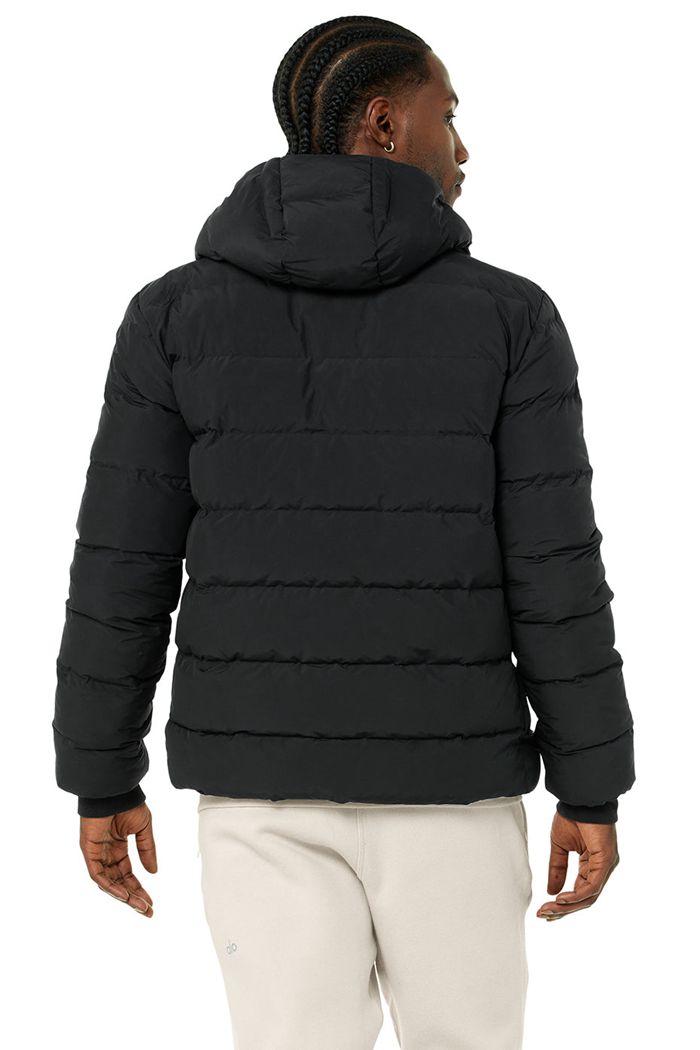 Alo Yoga Vail Puffer Jacka Herr Svarta | 2065917-YE