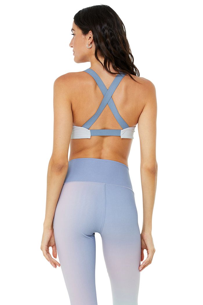 Alo Yoga Vapor Gradient Dusk Take Charge BH Dam Blå | 2893157-OB