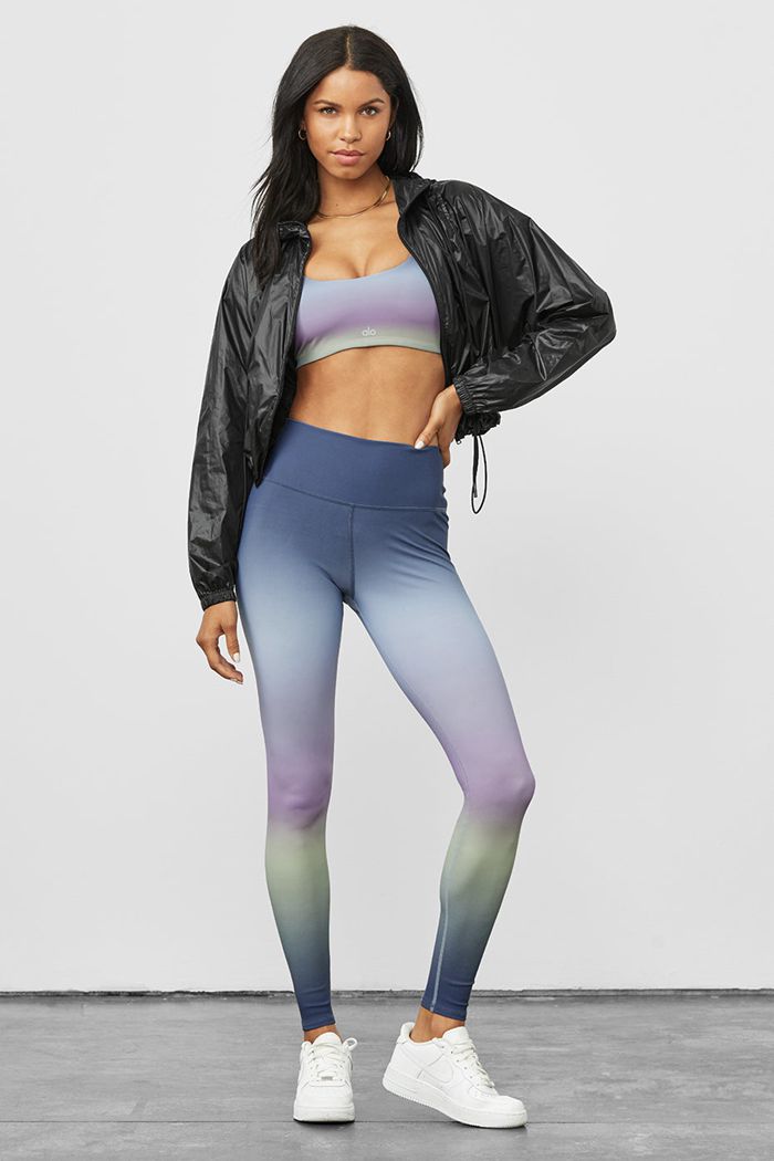 Alo Yoga Vapor Gradient Dusk Take Charge BH Dam Blå | 8015472-EA