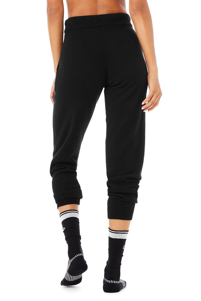 Alo Yoga Wool-Tech Crew Strumpor Dam Svarta | 7841026-NO